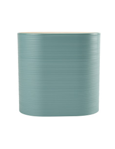 Papelero plástico estriado celeste