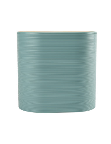 Papelero plástico estriado celeste