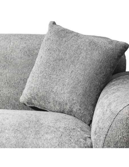 Sofá 3 Cuerpos Glasgow Gris Oscuro - Muebles Modernos