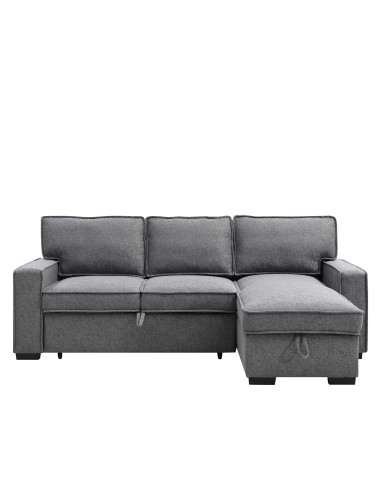 Sofá seccional cama Guido gris oscuro