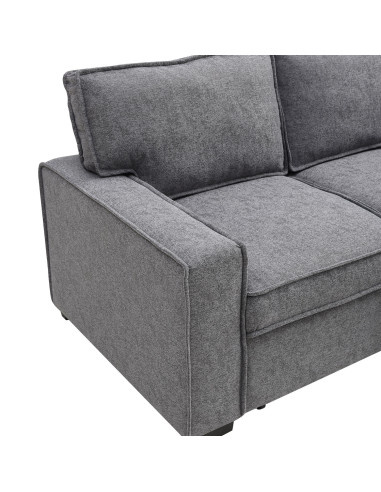 Sofá seccional cama Guido gris oscuro