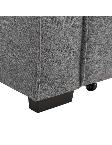 Sofá seccional cama Guido gris oscuro