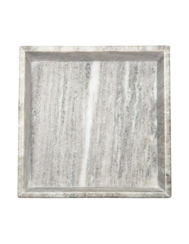 Bandeja de Mármol Elegante y Versátil - 26x26x5 cm