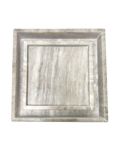Bandeja de Mármol Elegante y Versátil - 26x26x5 cm