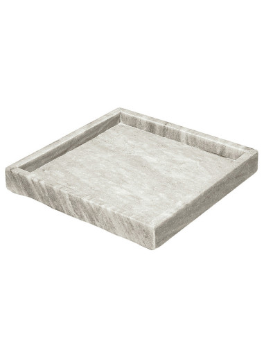 Bandeja de Mármol Elegante y Versátil - 26x26x5 cm