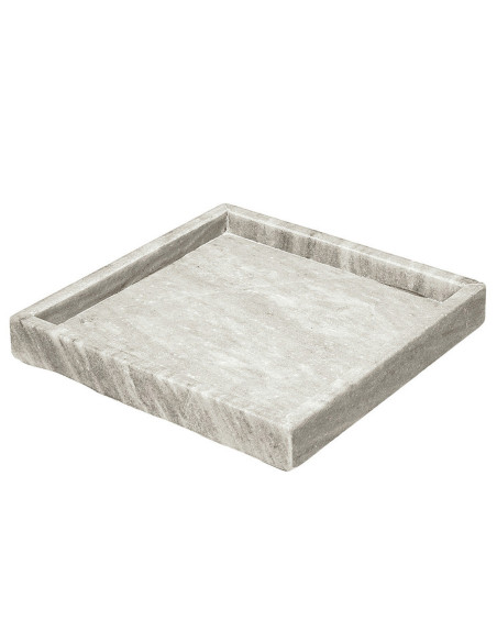 Bandeja de Mármol Elegante y Versátil - 26x26x5 cm
