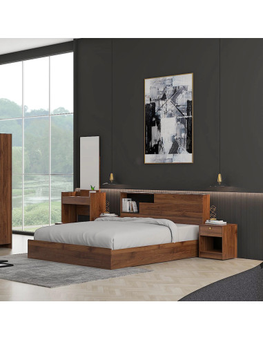 Cama 2 plazas Boegel café 200x150cm