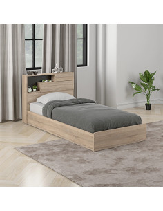 Cama 1 plaza Boegel café claro 190x91cm 2