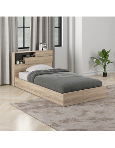 Cama 1,5 plazas Boegel café claro 200x105cm 2