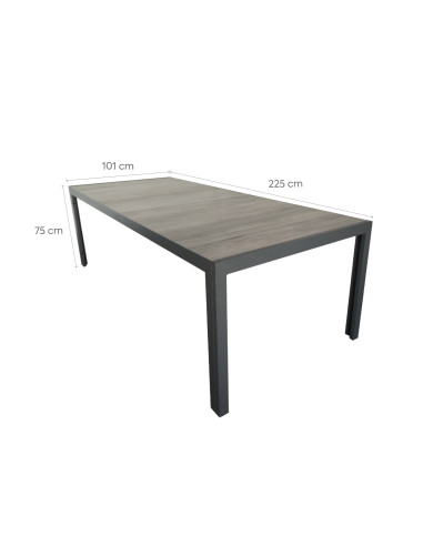 Mesa Terraza Lazio Cerámica Gris 225cm - Muebles de Terraza