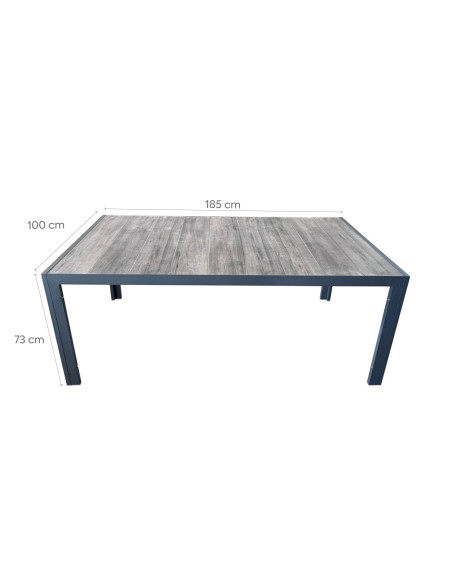 Mesa Terraza Lazio Cerámica Gris 185cm - Muebles de Terraza