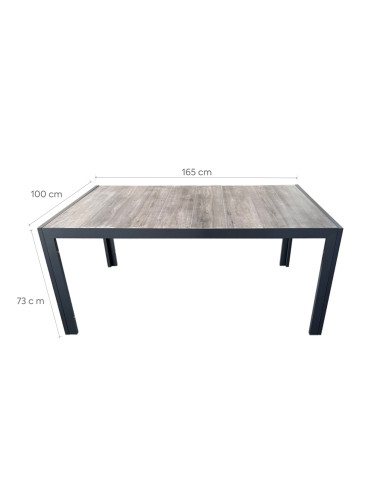 Mesa Terraza Lazio Cerámica Gris 165cm - Muebles de Terraza