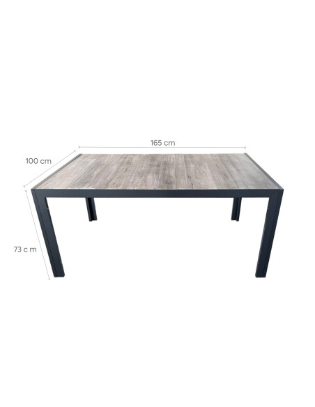 Mesa Terraza Lazio Cerámica Gris 165cm - Muebles de Terraza