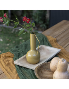 Florero Metal Lari 25cm Amarillo - Decoración Moderna 2