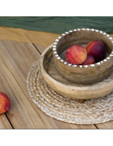 Bowl Madera Deco 20x20x5cm - Elegante y Funcional