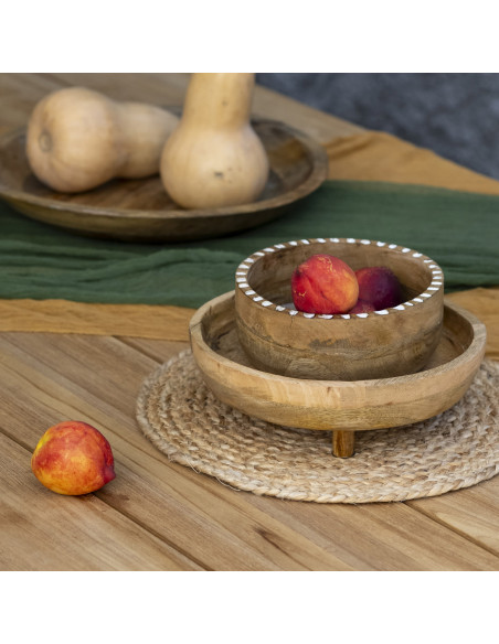 Bowl Madera Deco 20x20x5cm - Elegante y Funcional