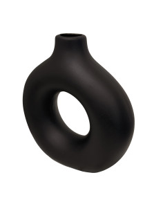 Florero cerámica Tromso 18x19.3cm negro 2