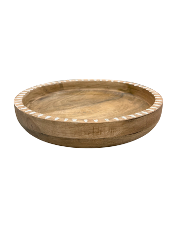 Bowl Madera Deco 20x20x5cm - Elegante y Funcional