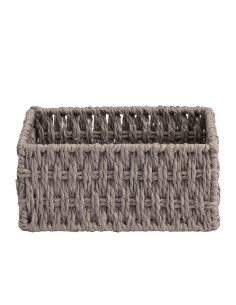 Porta Servilletas de Fibra Gris 18x18cm