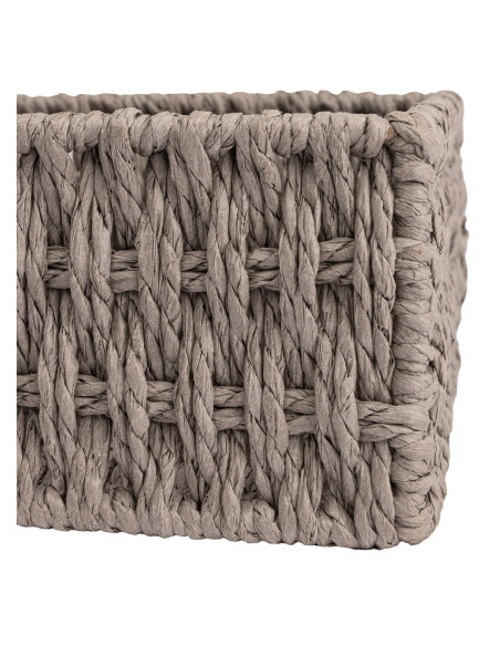 Porta Servilletas de Fibra Gris 18x18cm