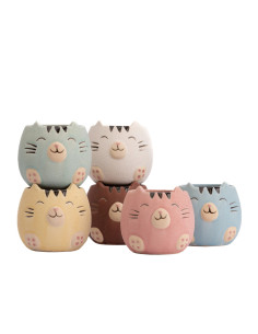 Macetero gato colores surtidos 8.7cm