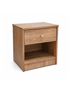 Velador Boegel Café Claro - Elegante y Funcional para Dormitorio 2