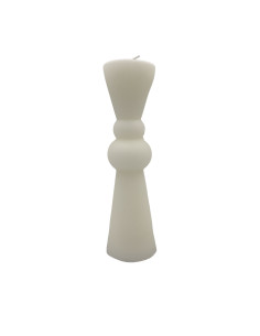 Vela Acanalada Blanca 20cm - Decoración Elegante y Moderna