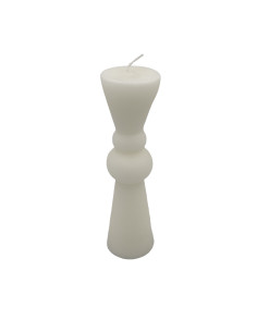 Vela Acanalada Blanca 20cm - Decoración Elegante y Moderna 2