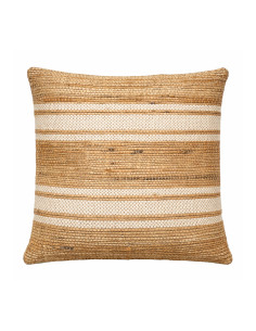 Cojín de Yute con Franjas Milk 45x45cm - Decoración Hogar
