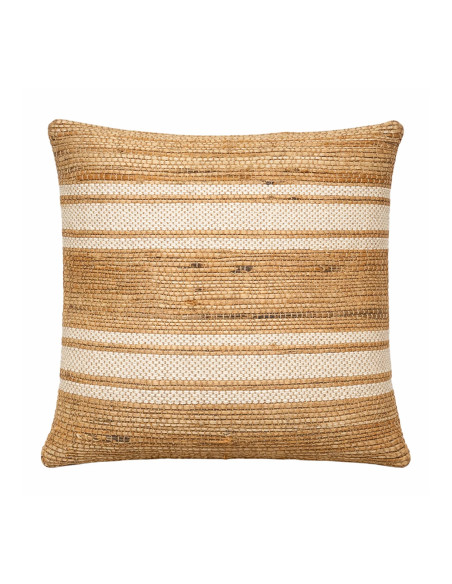 Cojín de Yute con Franjas Milk 45x45cm - Decoración Hogar