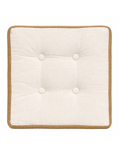 Cojín de Yute Blanco 40x40 cm - Decoración Natural y Cómoda