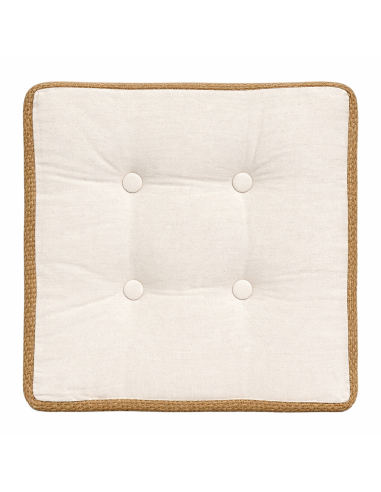 Cojín de Yute Blanco 40x40 cm - Decoración Natural y Cómoda