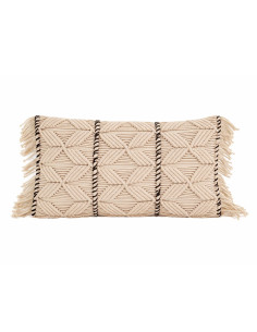 Cojín Macramé Crudo 30x50 cm - Decoración Artesanal