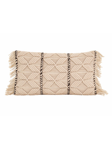 Cojín Macramé Crudo 30x50 cm - Decoración Artesanal