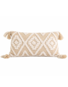 Cojín Rombos Crudo 30x50cm - Decoración Moderna para el Hogar