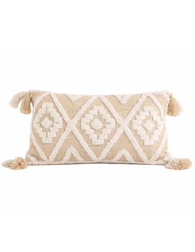 Cojín Rombos Crudo 30x50cm - Decoración Moderna para el Hogar