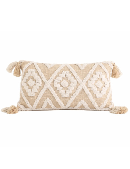 Cojín Rombos Crudo 30x50cm - Decoración Moderna para el Hogar