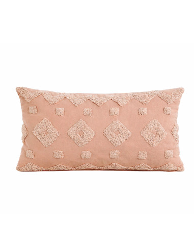 Cojín de Algodón Textura Rosa 30x50cm - Decoración Hogar