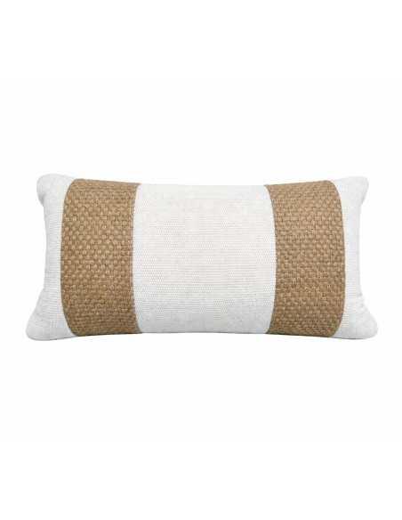 Cojín de Yute Blanco 30x50 cm - Decoración Natural y Acogedora