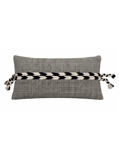Cojín Boho Blanco y Negro 30x50 cm - Decoración Textil Hogar