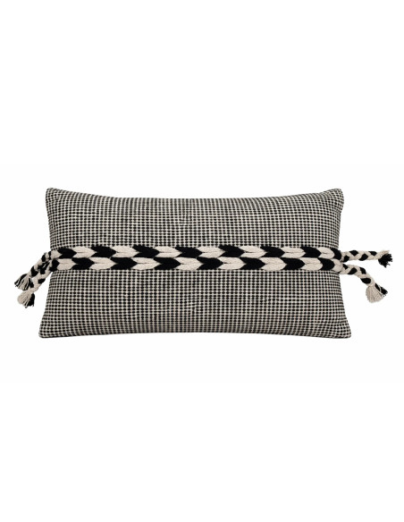 Cojín Boho Blanco y Negro 30x50 cm - Decoración Textil Hogar
