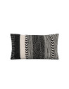 Cojín Boho Blanco y Negro con Líneas 50x30 cm - Decoración
