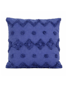 Cojín de Algodón Textura Azul 45x45 cm - Decoración Hogar