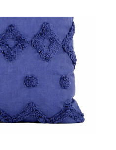 Cojín de Algodón Textura Azul 45x45 cm - Decoración Hogar 2