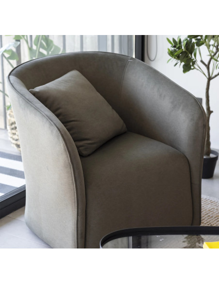 Sillón Maddy Verde - Sofá de 1 Cuerpo para Living