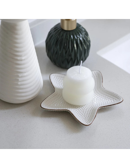 Pocillo de Cerámica Estrella Blanco 15cm - Menaje de Mesa