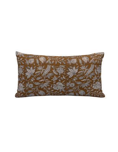 Cojín Print Flor Ocre 50x30 cm - Decoración Textil Hogar
