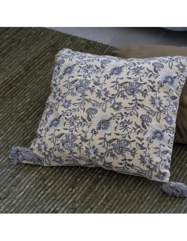 Cojín Print Crema 45x45 cm - Decoración Elegante para el Hogar