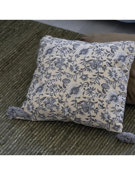 Cojín Print Crema 45x45 cm - Decoración Elegante para el Hogar