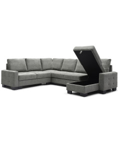 Sofa cama seccional Vilna gris oscuro 2